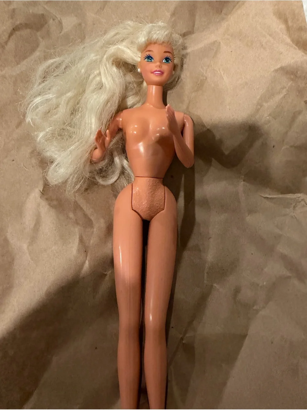 Mattel Blonde Hair Bath & Hair Play Doll in Peach Tone